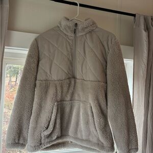 New Balance Soft Gray Sherpa Jacket